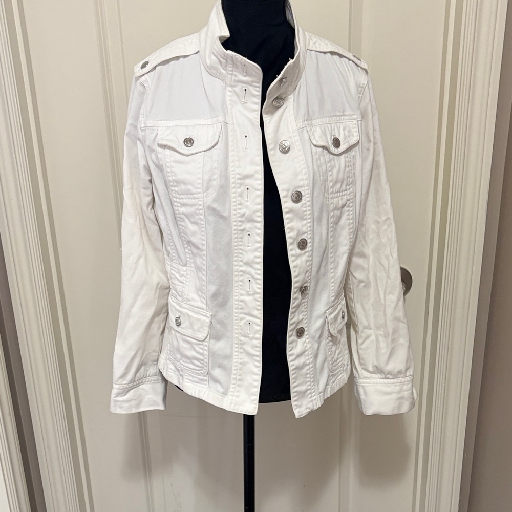 Jones New York Off-White Utility Jacket